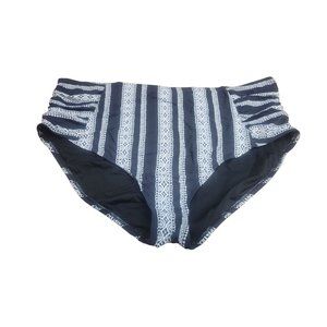 Women's Mid Rise Stripe Print Swimwear Bottoms W Swim Navy 3X